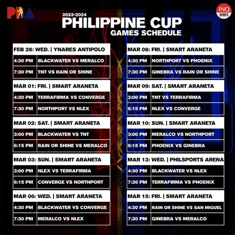 pba philippine cup 2024 schedule